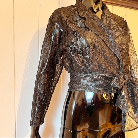 Vintage Black Lace Blouse - Picture 6 of 10